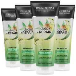 4x John Frieda Detox & Repair Shampoo 250 ml