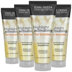 4x John Frieda Sheer Blonde Highlight Activating Brightening Shampoo 250 ml