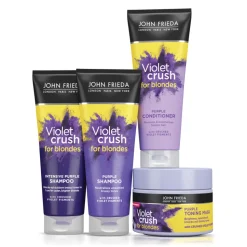4x John Frieda Violet Crush Purple Toning Haarmasker 250 ml