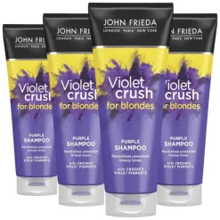 4x John Frieda Violet Crush Shampoo Purple 250 ml