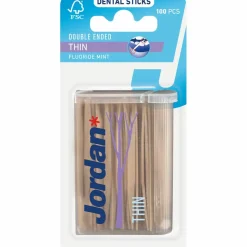 12x Jordan Tandenstokers Double Ended Thin 100 stuks