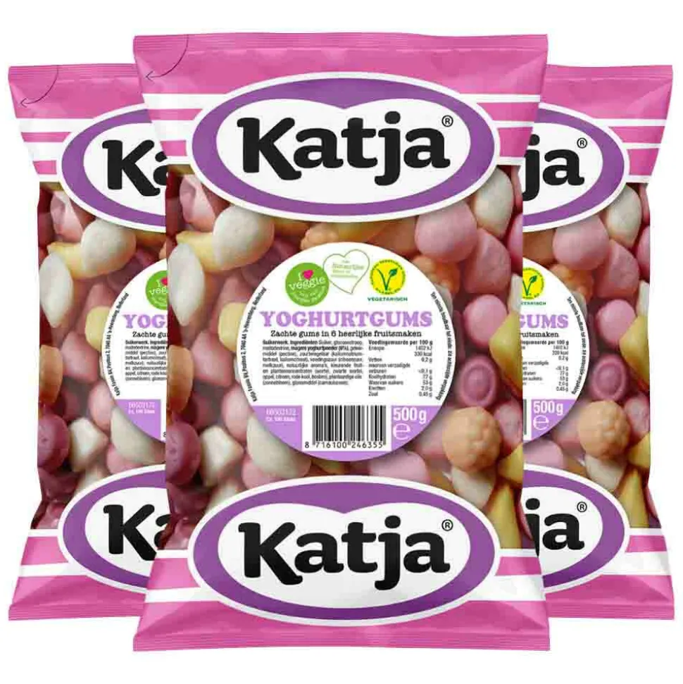 3x Katja Yoghurtgums 500 gr