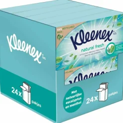 24x Kleenex Balsam Menthol Tissues 64 stuks