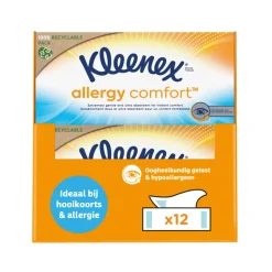 12x Kleenex Tissues Voordeelbox Allergy Comfort 56 stuks