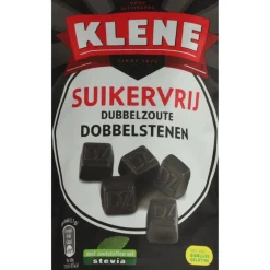 12x Klene Dubbelzoute Dobbelstenen Suikervrij 105 gr