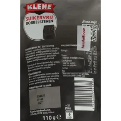 12x Klene Dubbelzoute Dobbelstenen Suikervrij 105 gr