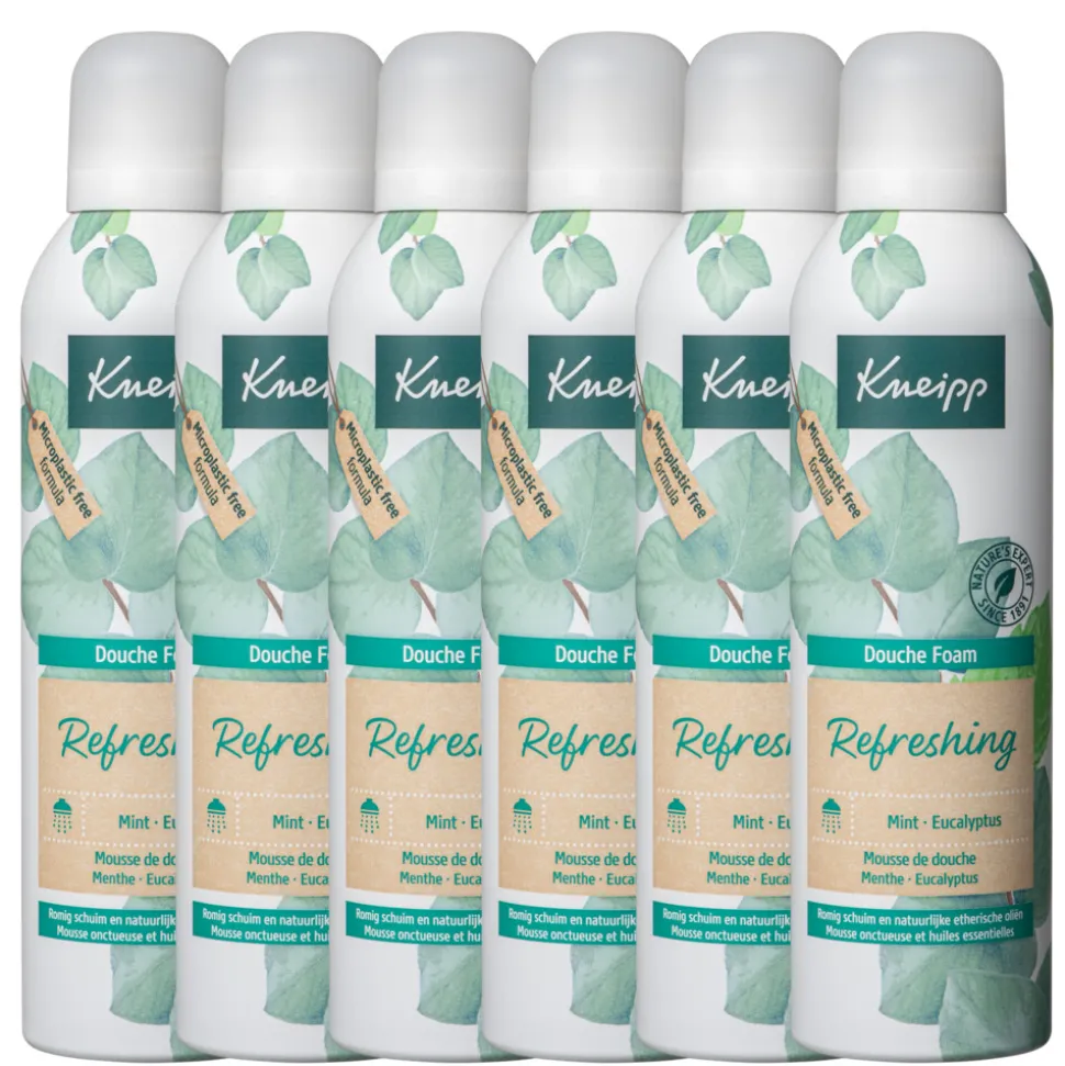 6x Kneipp Douche Foam Refreshing Mint Eucalyptus 200 ml