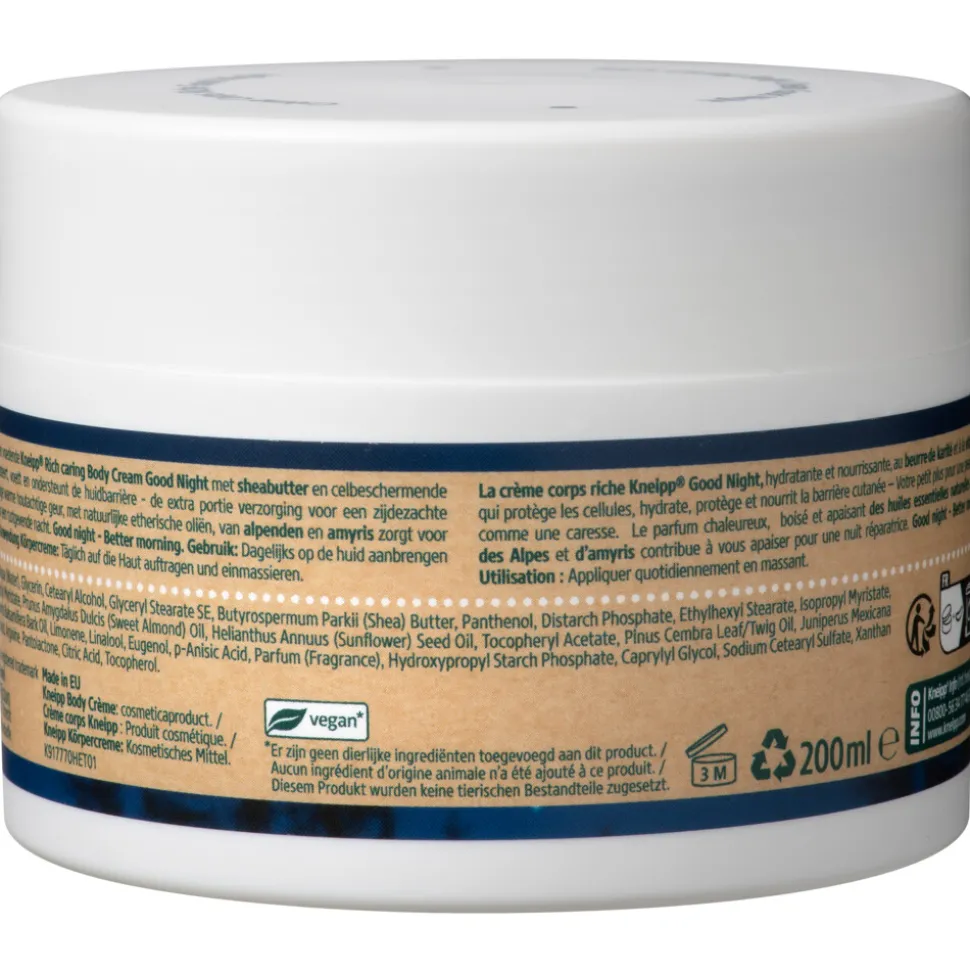 4x Kneipp Rich Caring Bodycrème Good Night 200 ml