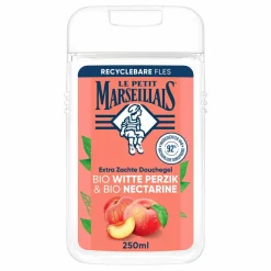 6x Le Petit Marseillais Douchegel Bio White Peach & Bio Nectarine 250 ml