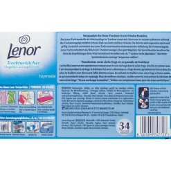 3x Lenor Droogtrommeldoekjes April Fris 34 stuks