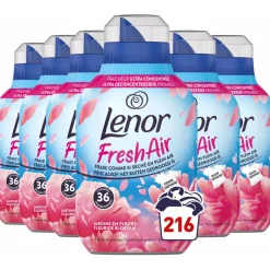 6x Lenor Wasverzachter Fresh Air Bloesem 36 Wasbeurten 504 ml