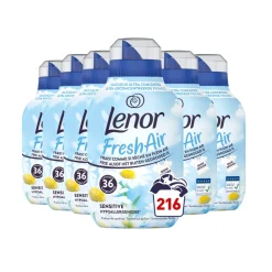 6x Lenor Wasverzachter Fresh Air Sensitive 36 Wasbeurten 504 ml