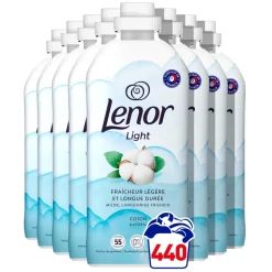 8x Lenor Wasverzachter Katoen Fris 55 Wasbeurten 1155 ml
