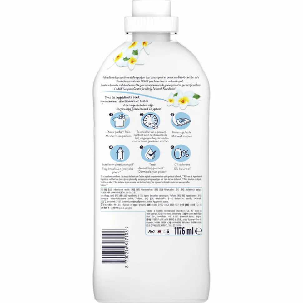 8x Lenor Wasverzachter Sensitive 56 Wasbeurten 1176 ml