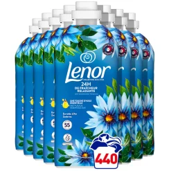 8x Lenor Wasverzachter Zeebries 55 Wasbeurten 1155 ml