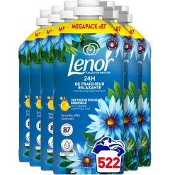 6x Lenor Wasverzachter Zeebries 87 Wasbeurten 1872 ml