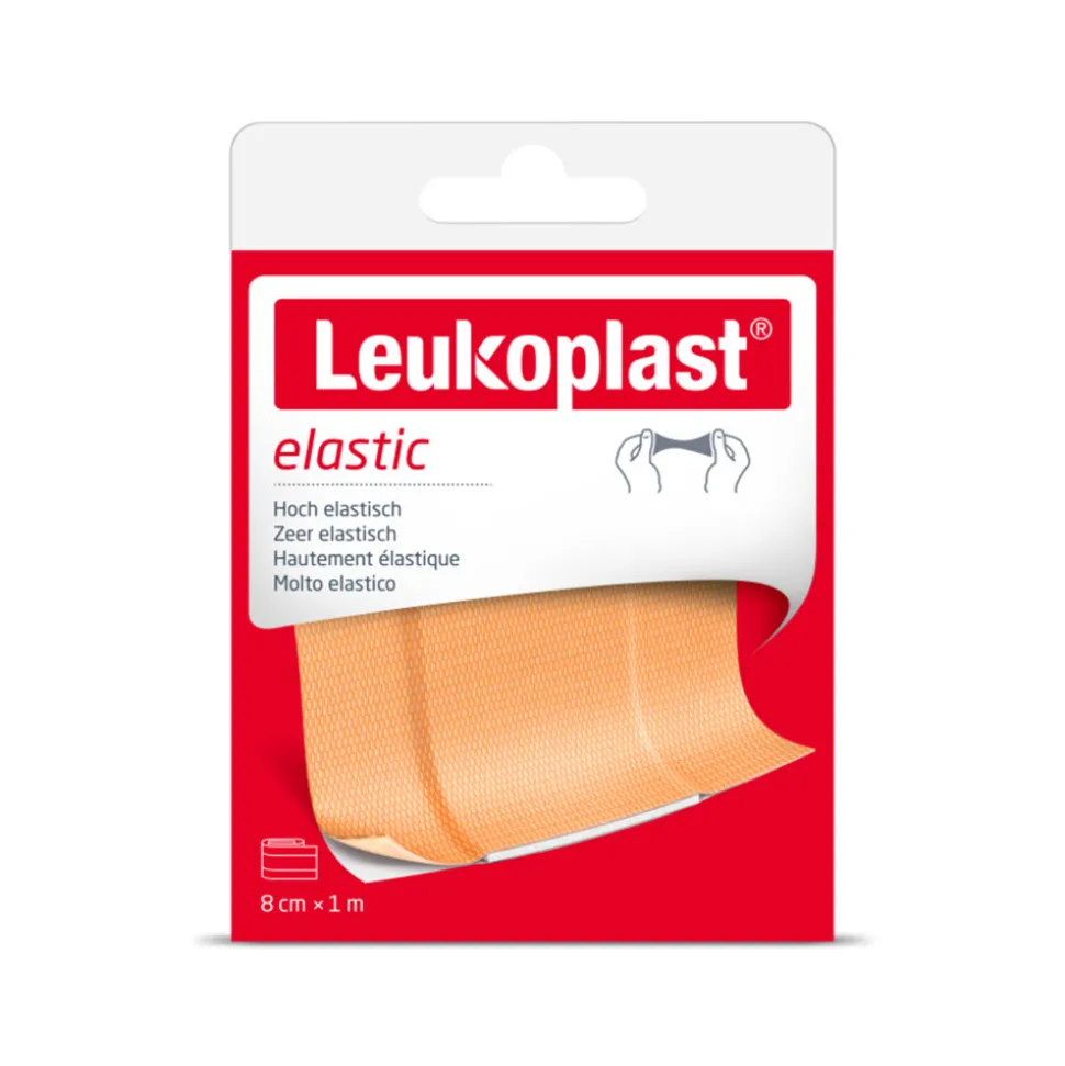 3x Leukoplast Elastic Wondpleisters Elastisch 1 m x 8 cm