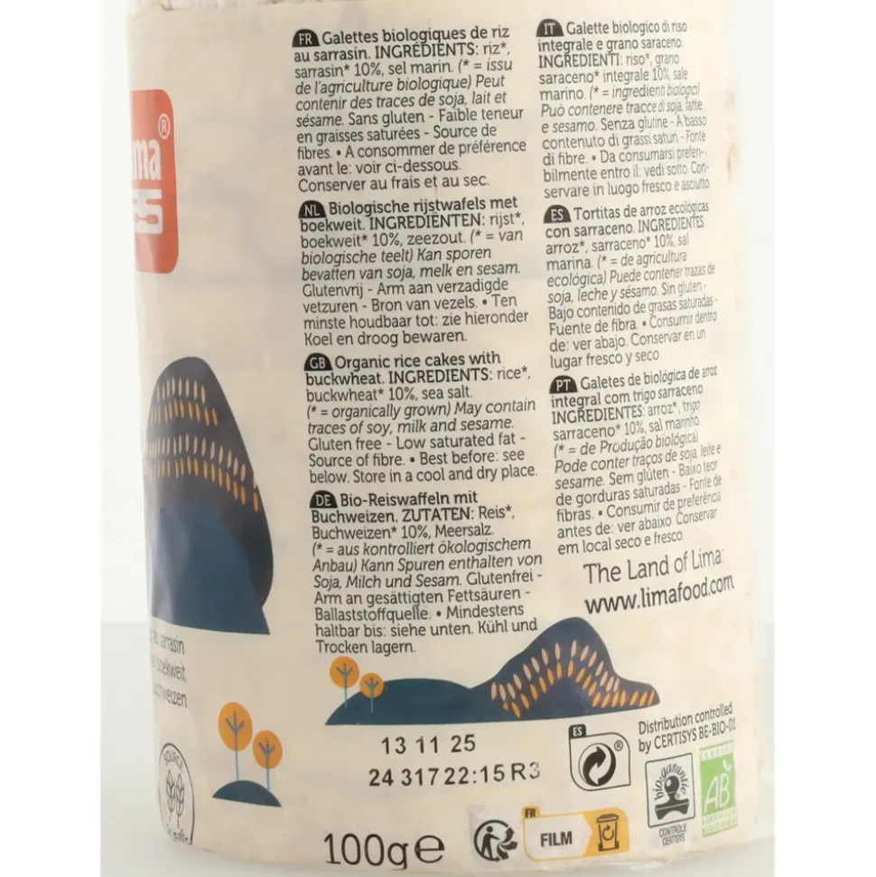 12x Lima Rijstwafels Boekweit 100 gr