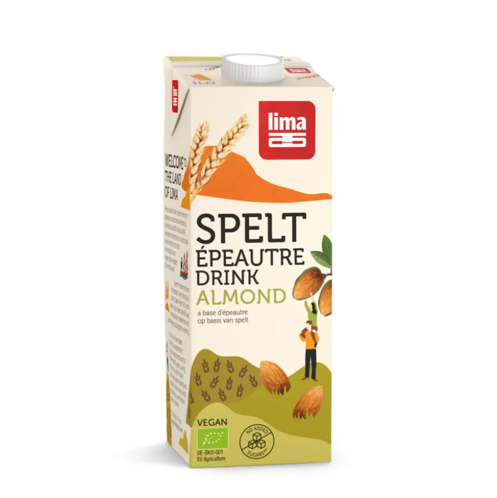 8x Lima Spelt Drink Amandel 1 liter