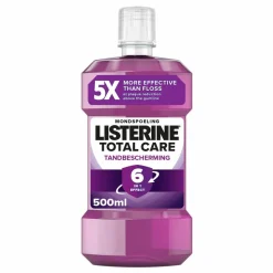 3x Listerine Mondwater Total Care Tandbescherming 500 ml