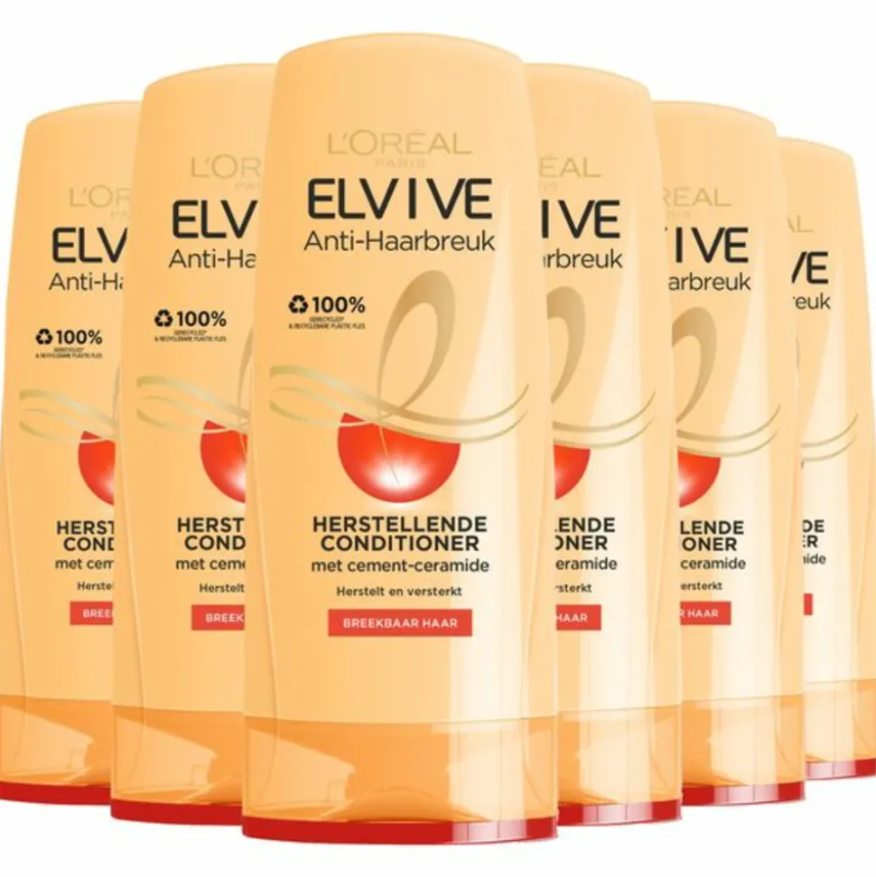 6x L'Oréal Elvive Anti-Haarbreuk Conditioner 200 ml