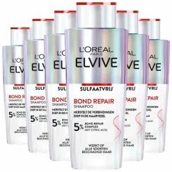 6x L'Oréal Elvive Bond Repair Shampoo 200 ml
