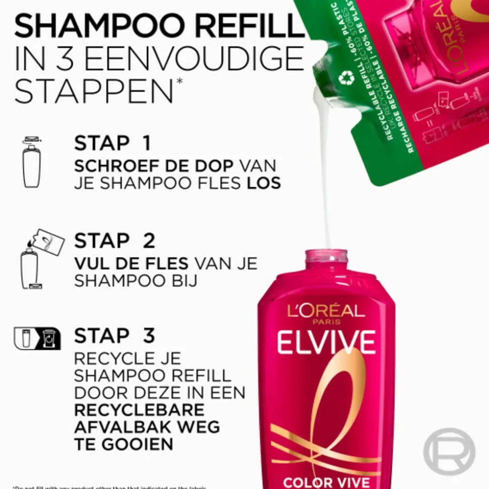 6x L'Oréal Elvive Color Vive Shampoo Refill 250 ml