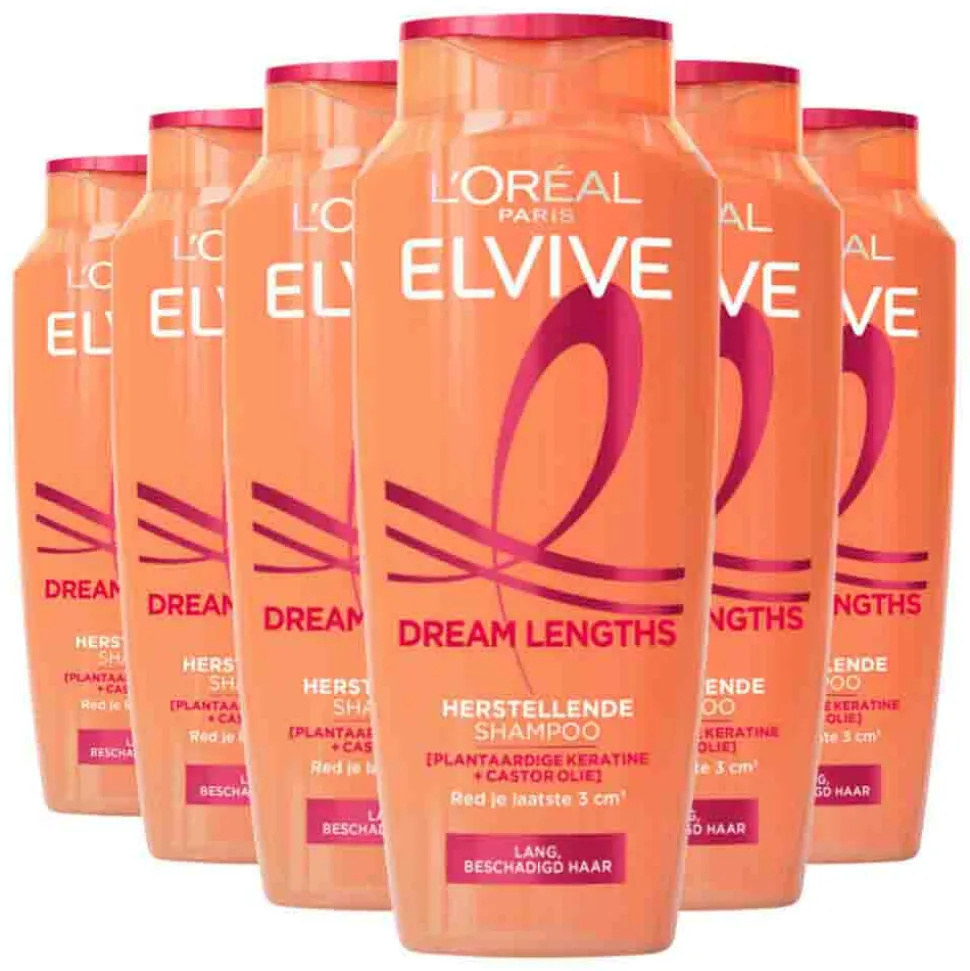 6x L'Oréal Elvive Dream Lengths Shampoo 250 ml