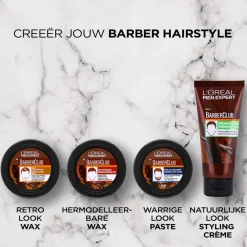 6x L'Oréal Men Expert BarberClub Styling Paste 75 ml