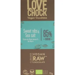 6x Lovechock Sweet Nibs & Sea Salt Bio 70 gr