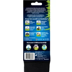 4x Lucovitaal Bamboe Sok Lang Zwart Maat 39-42 1 paar