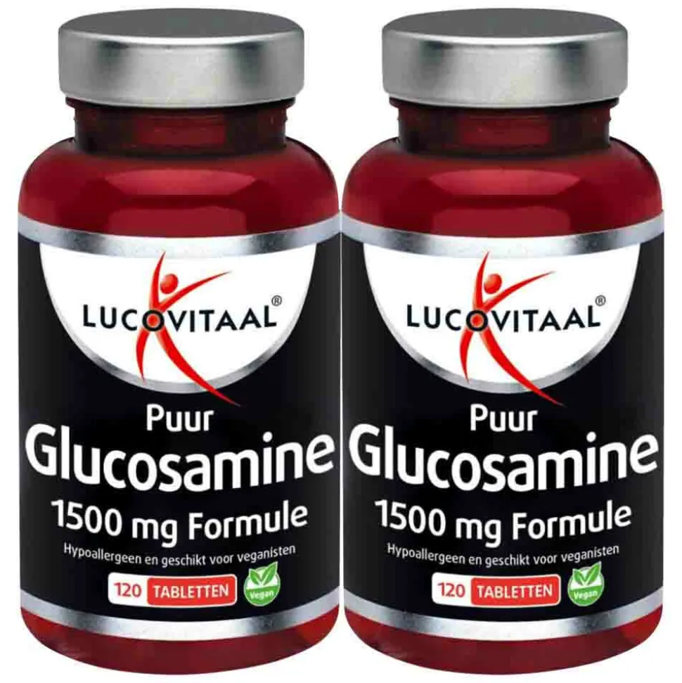 2x Lucovitaal Glucosamine Vegan Puur 120 tabletten