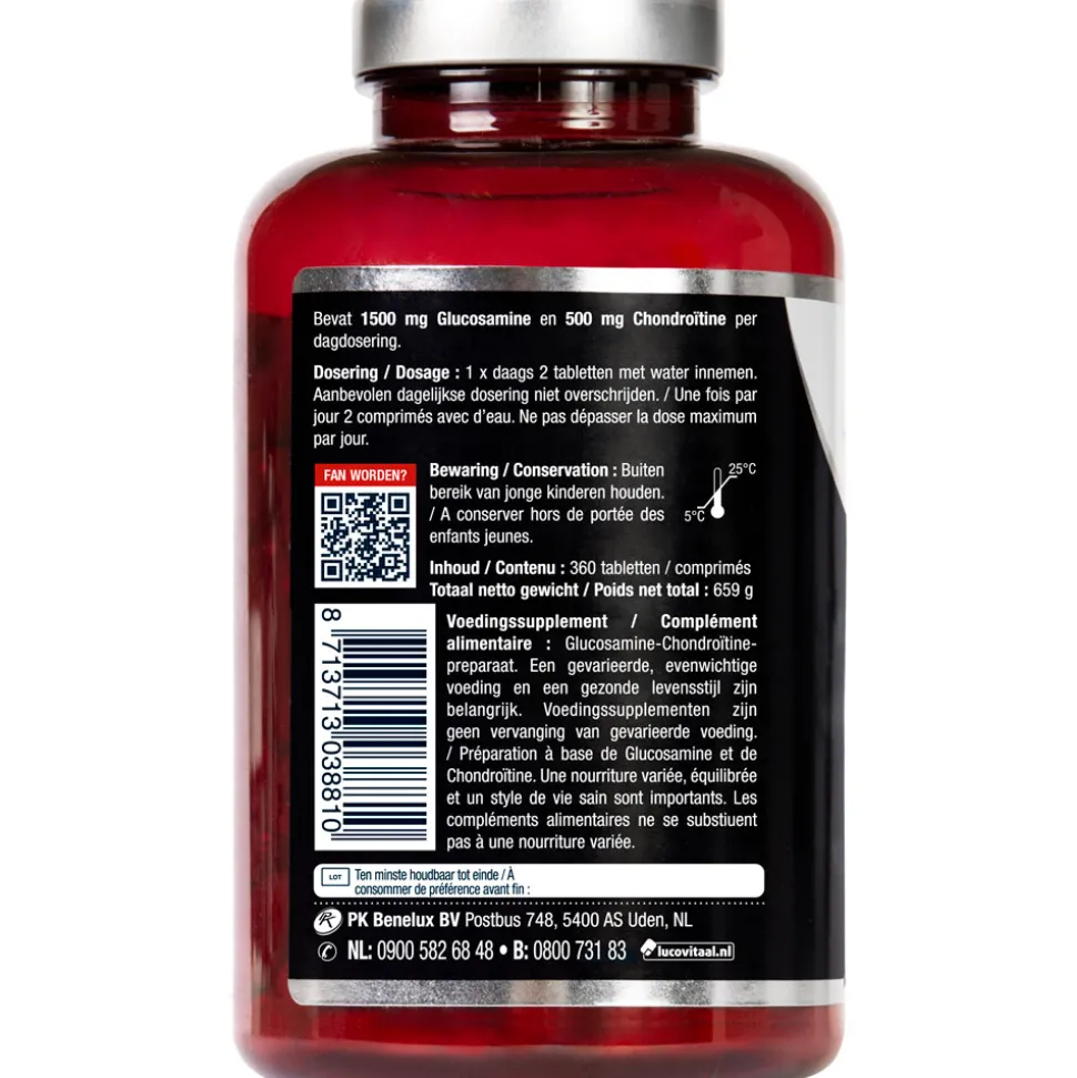 2x Lucovitaal Glucosamine Chondroïtine 1500/500 mg 360 tabletten