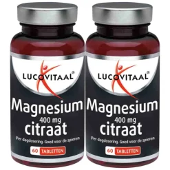 2x Lucovitaal Magnesium Citraat 400mg 60 tabletten