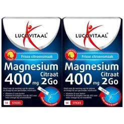 2x Lucovitaal Magnesium 400mg 2Go 14 sachets