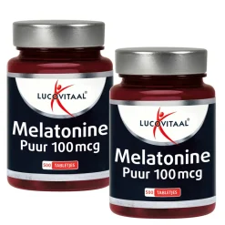 2x Lucovitaal Melatonine 100mcg DUO Pack 2x500 tabletten