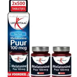 2x Lucovitaal Melatonine 100mcg DUO Pack 2x500 tabletten