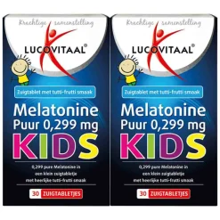 2x Lucovitaal Melatonine Puur Kids 30 zuigtabletten