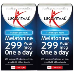 2x Lucovitaal Melatonine Puur 0.299mg 500 tabletten