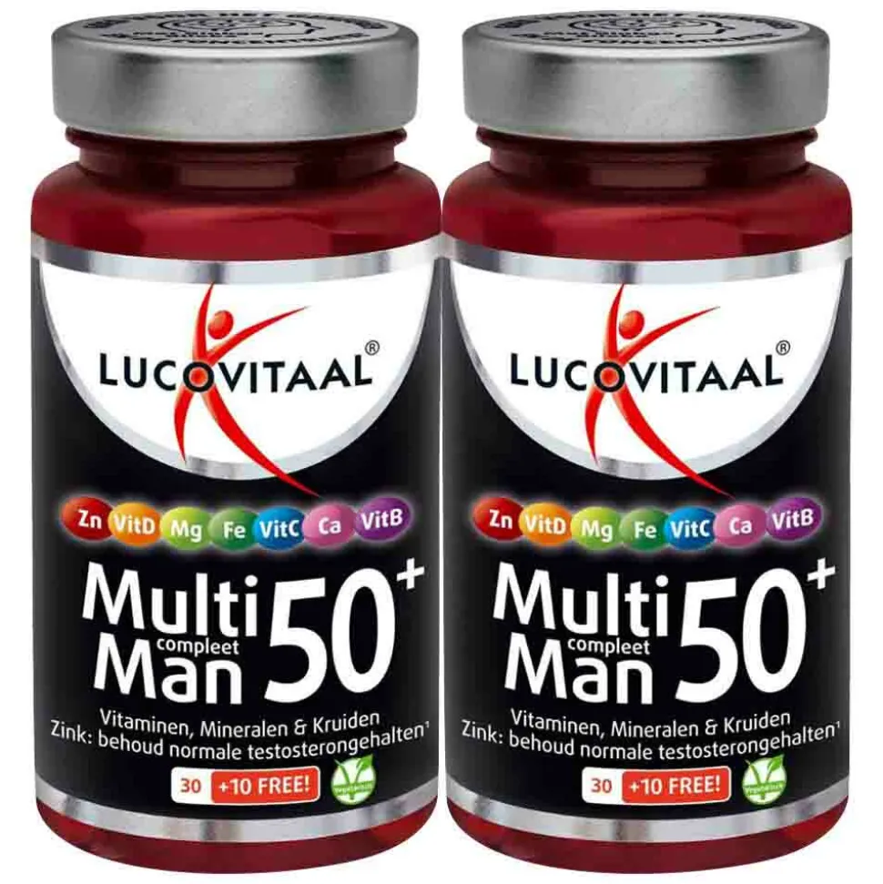 2x Lucovitaal Multi Man Compleet 50+ Met Ginkgo Biloba 40 capsules