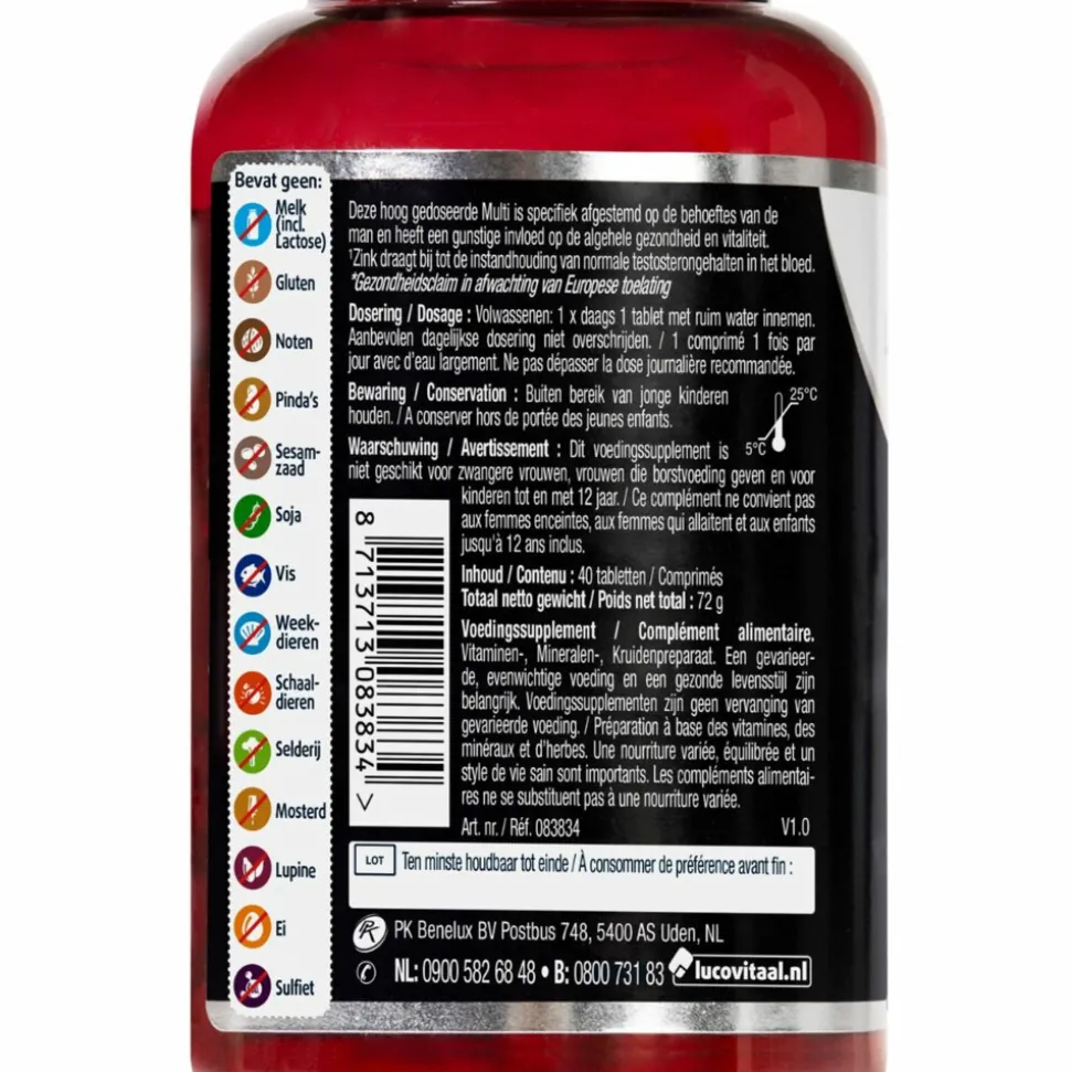 2x Lucovitaal Multi Man Compleet 50+ Met Ginkgo Biloba 40 capsules