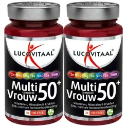 2x Lucovitaal Multi Vrouw Compleet 50+ met Ginkgo Biloba 40 tabletten