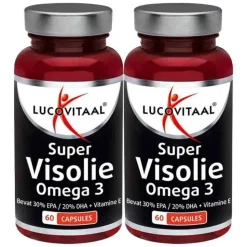 2x Lucovitaal Super Visolie Omega 3 60 capsules