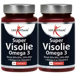 2x Lucovitaal Super Visolie Omega 3-6 30 capsules