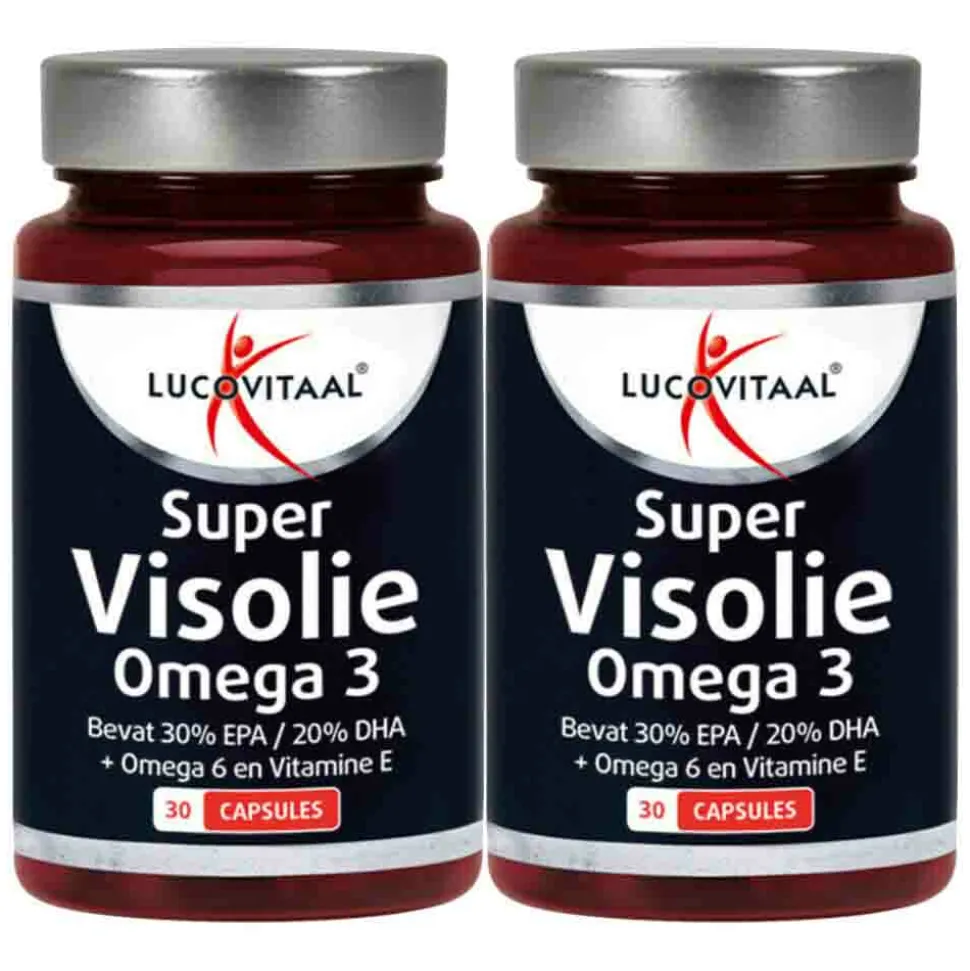 2x Lucovitaal Super Visolie Omega 3-6 30 capsules