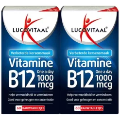 2x Lucovitaal Vitamine B12 1000mcg 60 kauwtabletten
