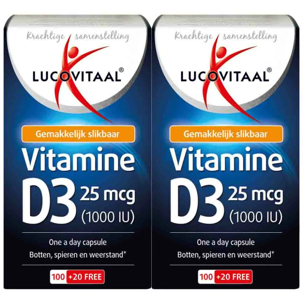 2x Lucovitaal Vitamine D3 25mcg 120 capsules
