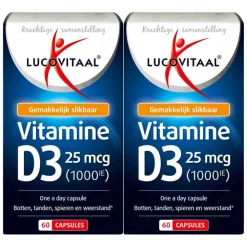 2x Lucovitaal Vitamine D3 25mcg 60 capsules