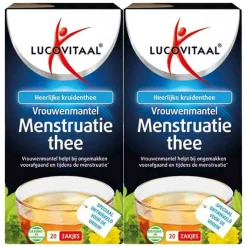 2x Lucovitaal Vrouwenmantel Menstruatie Thee Vegan 20 stuks