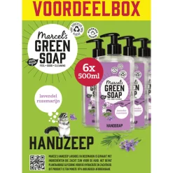 6x Marcel's Green Soap Handzeep Lavendel & Rozemarijn 500 ml